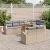 vidaXL Ensemble de canap&eacute; de jardin 9 pcs beige et gris clair