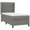 vidaXL Sommier &agrave; lattes de lit avec matelas Gris fonc&eacute; 90x200 cm Tissu