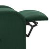 vidaXL Fauteuil de massage Vert foncé Tissu