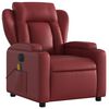 vidaXL Fauteuil de massage inclinable &eacute;lectrique rouge bordeaux