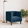 vidaXL Fauteuil Chesterfield bleu velours