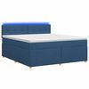 vidaXL Lit boxspring avec matelas Bleu 140 x 190 cm Tissu