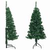 vidaXL Sapin de No&euml;l artificiel d'angle Vert 120 cm PVC