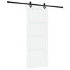 vidaXL Porte coulissante ORKDAL Blanc 83 x 202 cm Bois de pin massif