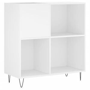 vidaXL Armoire &agrave; disques blanc 84,5x38x89 cm bois d'ing&eacute;nierie