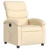 vidaXL Fauteuil inclinable Cr&egrave;me Tissu