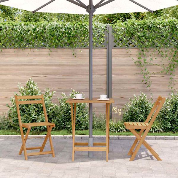 vidaXL Table pliable de jardin 60x60x75 cm Bois d'acacia solide