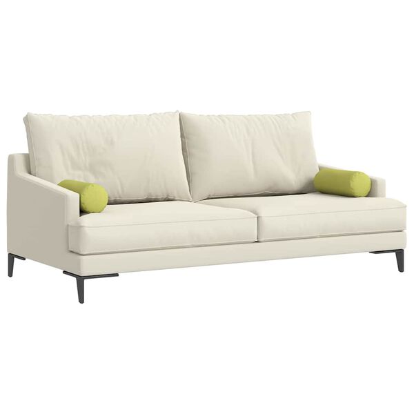 vidaXL Coussins d'accent 2 pcs Vert clair Ø 15 x 40 cm tissu