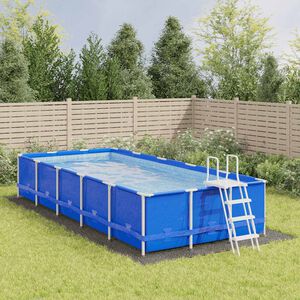 vidaXL B&acirc;che de piscine gris clair 820x420 cm g&eacute;otextile polyester