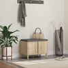 vidaXL Banc d'entr&eacute;e avec coussin Ch&ecirc;ne Sonoma 60 x 38 x 46 cm