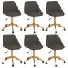 vidaXL Chaises pivotantes &agrave; manger lot de 6 gris fonc&eacute; velours