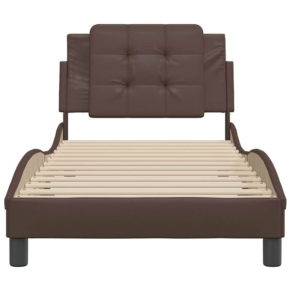 vidaXL Cadre de lit sans matelas Zadar marron 80x200 cm similicuir