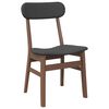 vidaXL Chaises &agrave; manger coussins 2 pcs marron bois massif caoutchouc