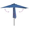 vidaXL Parasol de jardin Azur 294 x 150 x 224 cm Polyester et Acier