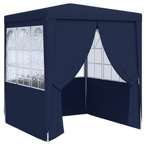 vidaXL Tente de r&eacute;ception avec parois lat&eacute;rales 2x2 m Bleu 90 g/m&sup2;