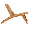 vidaXL Chaise de jardin avec repose-pied Bois de teck solide