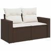 vidaXL Salon de jardin avec coussins 5 pcs marron r&eacute;sine tress&eacute;e