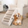 vidaXL Escaliers pliables pour chiens Cr&egrave;me 62x40x49,5 cm