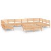 vidaXL Salon de jardin 13 pcs Bois de pin massif