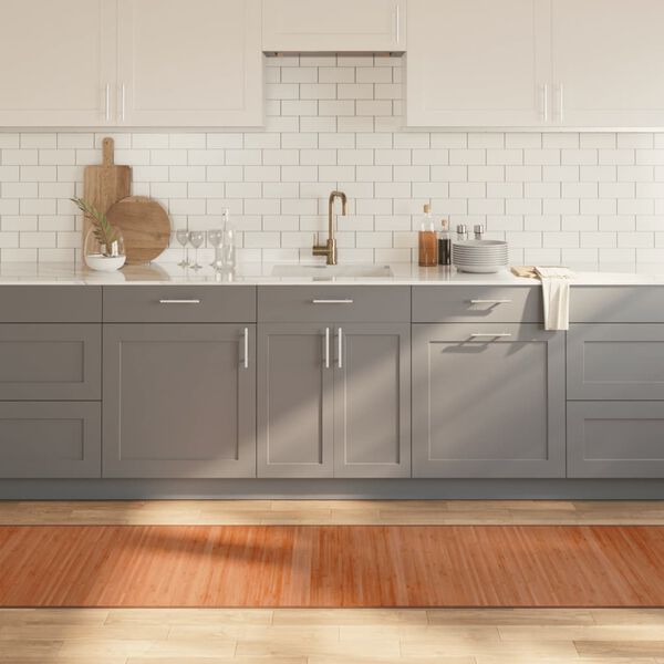 vidaXL Tapis rectangulaire marron 70x300 cm bambou