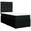vidaXL Sommier &agrave; lattes de lit avec matelas Noir 90x190 cm Tissu