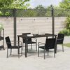 vidaXL Ensemble de salle à manger pour jardin 5 pcs Noir et gris