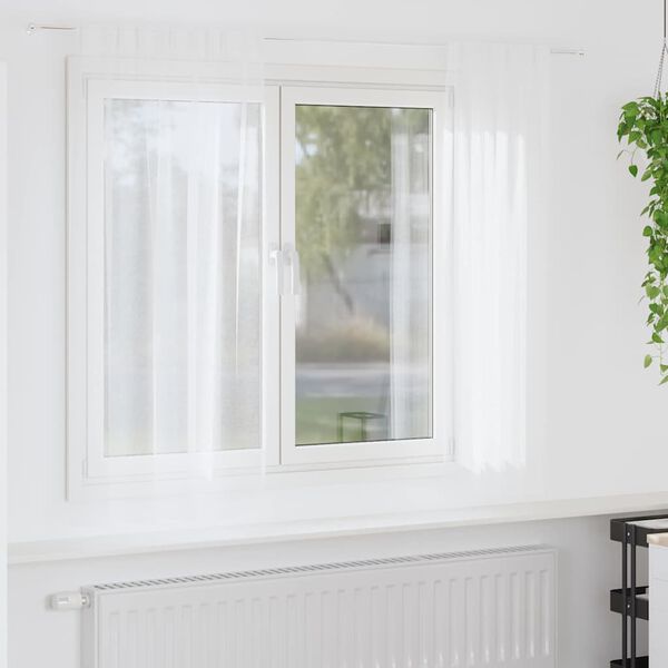 vidaXL Rideau en Voile 2 pcs Blanc 175 x 140 cm Polyester