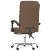 vidaXL Fauteuil de massage inclinable de bureau Marron Tissu