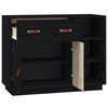 vidaXL Buffet Noir 98,5x40x75 cm Bois massif de pin