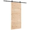 vidaXL Porte coulissante Naturel 100 x 208 cm Bois de pin massif