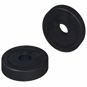vidaXL compatible avec des rondelles plates 2 pcs Noir &empty;15 x 3 mm