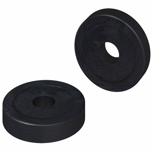 vidaXL compatible avec des rondelles plates 2 pcs Noir &empty;15 x 3 mm