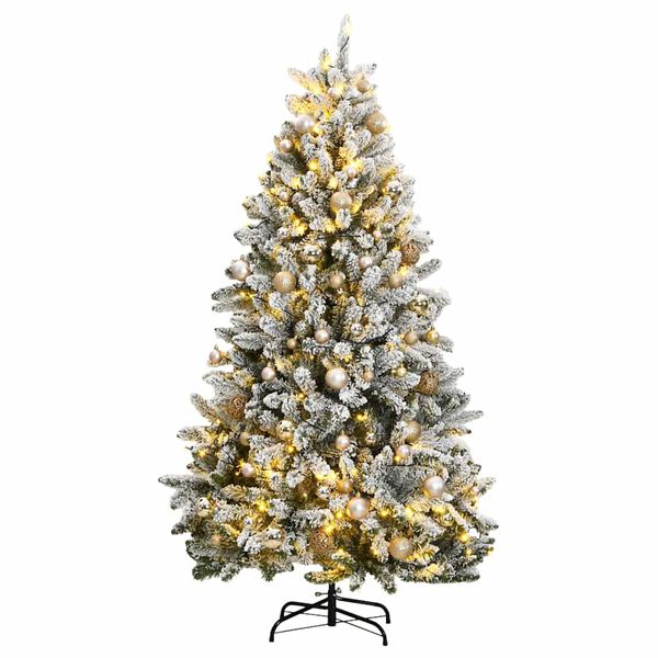 vidaXL Sapin de No&euml;l artificiel articul&eacute; 300 LED et boules 180 cm