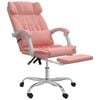 vidaXL Fauteuil inclinable de bureau Rose Similicuir