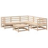 vidaXL Salon de jardin 6 pcs bois de pin massif
