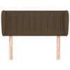 vidaXL T&ecirc;te de lit avec oreilles Marron Fonc&eacute; 83x23x78/88 cm Tissu