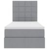 vidaXL Lit avec rangement et LED Gris clair 100 x 200 cm Polyester