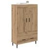 vidaXL Haut Armoire avec tiroir Ch&ecirc;ne artisanal 69,5 x 31 x 115 cm