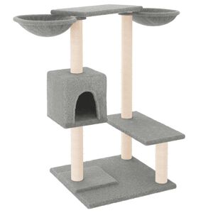 vidaXL Arbre &agrave; chat avec griffoirs gris clair 82 cm