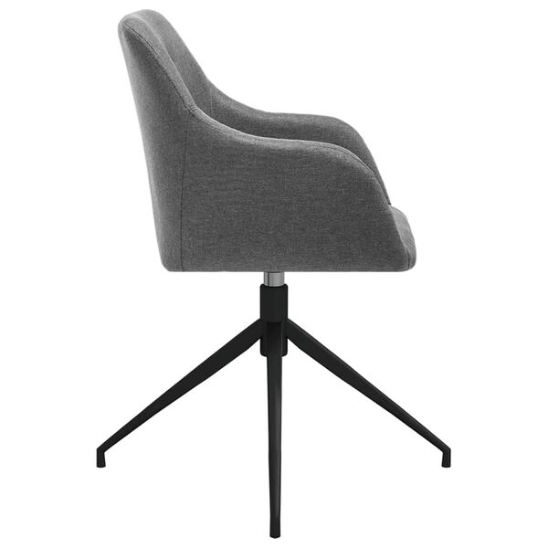 vidaXL Chaises pivotantes &agrave; manger lot de 2 Gris clair Tissu