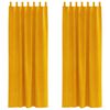 vidaXL Rideaux occultants 2 pc Jaune moutarde 140 x 245 cm Velours