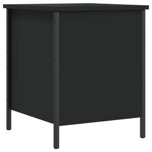 vidaXL Banc de rangement noir 40x42,5x50 cm bois d'ingénierie