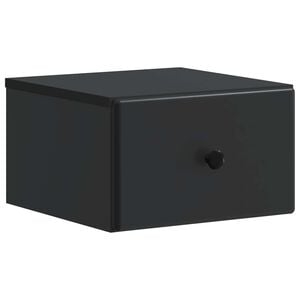 vidaXL Cabinet de chevet mural avec tiroir Noir 34,5 x 33 x 20 cm