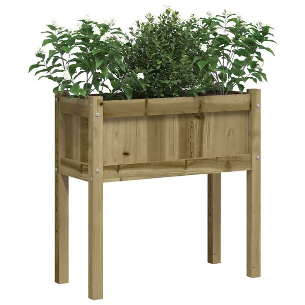 vidaXL Jardini&egrave;re avec pieds 70x31x70 cm bois de pin impr&eacute;gn&eacute;