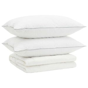 vidaXL Ensemble de couette 90 % en duvet d&rsquo;oie FULDA 3 pc 200 x 200 cm