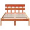 vidaXL Cadre de lit Marron 120 x 200 cm Bois de pin massif