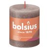 Bolsius Bougies pilier rustiques Shine 4 pcs 80x68 mm Taupe rustique