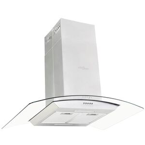 vidaXL Hotte &icirc;lot 90 cm Acier inoxydable 756 m&sup3;/h LED