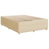 vidaXL Sommier &agrave; lattes de lit avec matelas Cr&egrave;me 140x190 cm Tissu