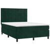 vidaXL Sommier &agrave; lattes de lit et matelas Vert fonc&eacute; 140x190cm Velours